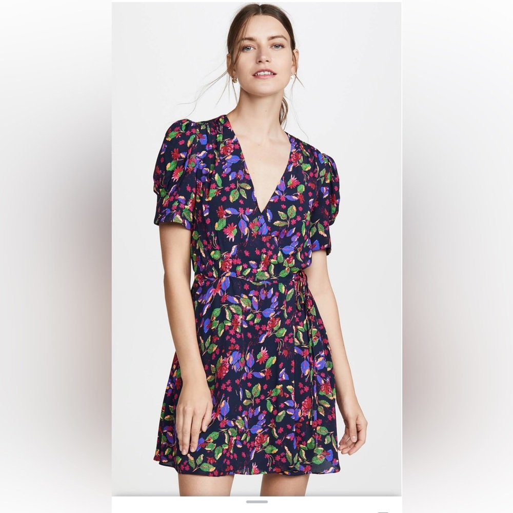 Saloni Floral Wrap Dress Size 2